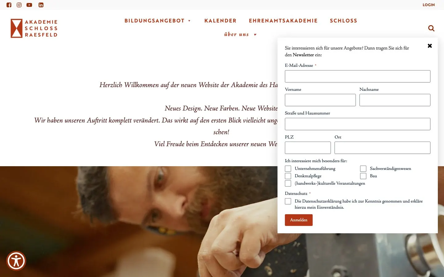 Le site de Akademie des Handwerks Schloss Raesfeld