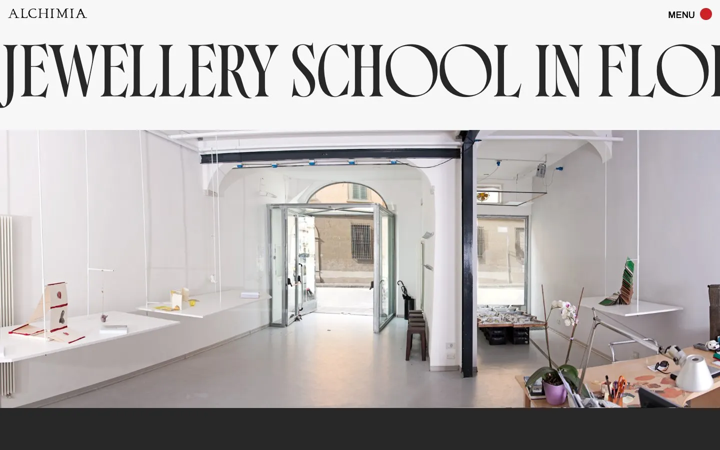 The website of Alchimia Contemporary Jewellery School