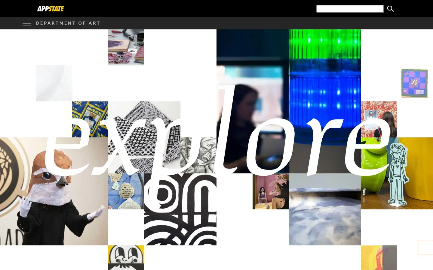 The website of Appalachian State University – Art and Industrial Design