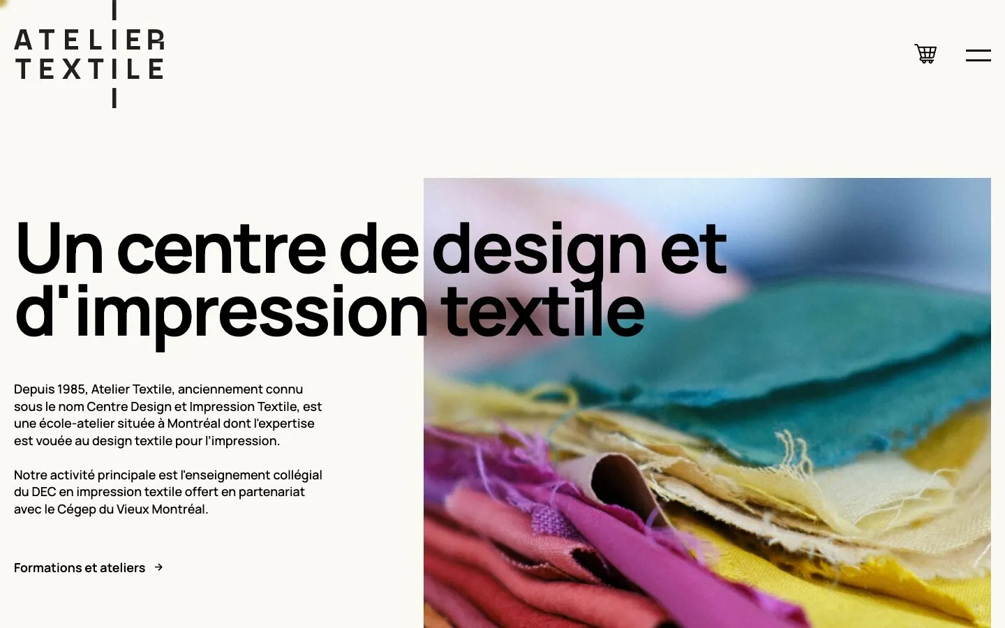 Сайт школы Atelier Textile