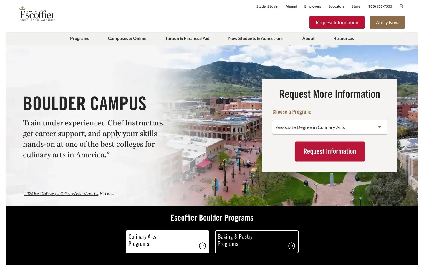 Il sito di Auguste Escoffier School of Culinary Arts – Boulder