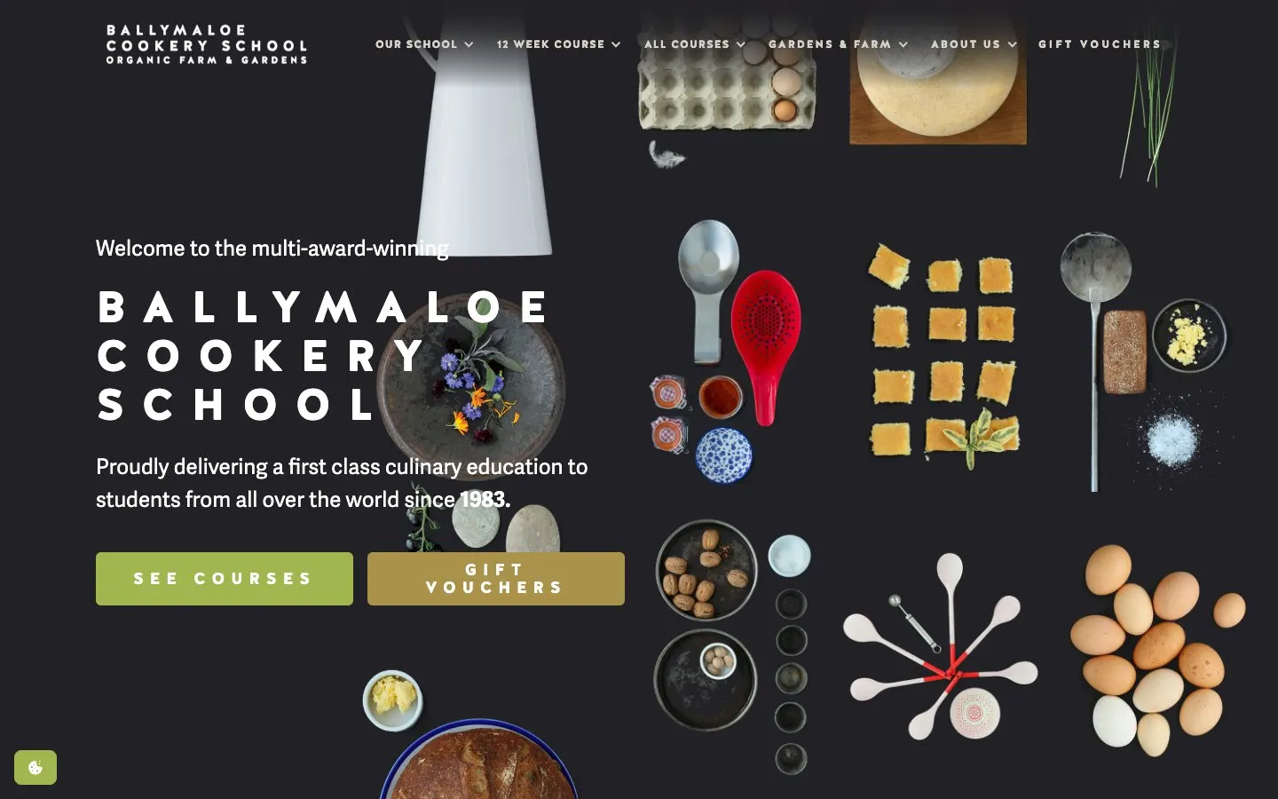 The website of Ballymaloe Cookery School