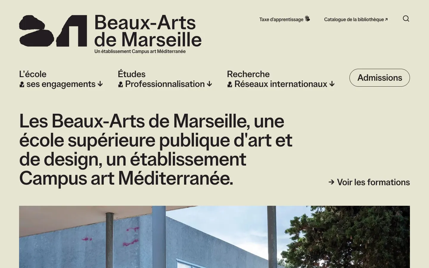 Il sito di Beaux-Arts de Marseille