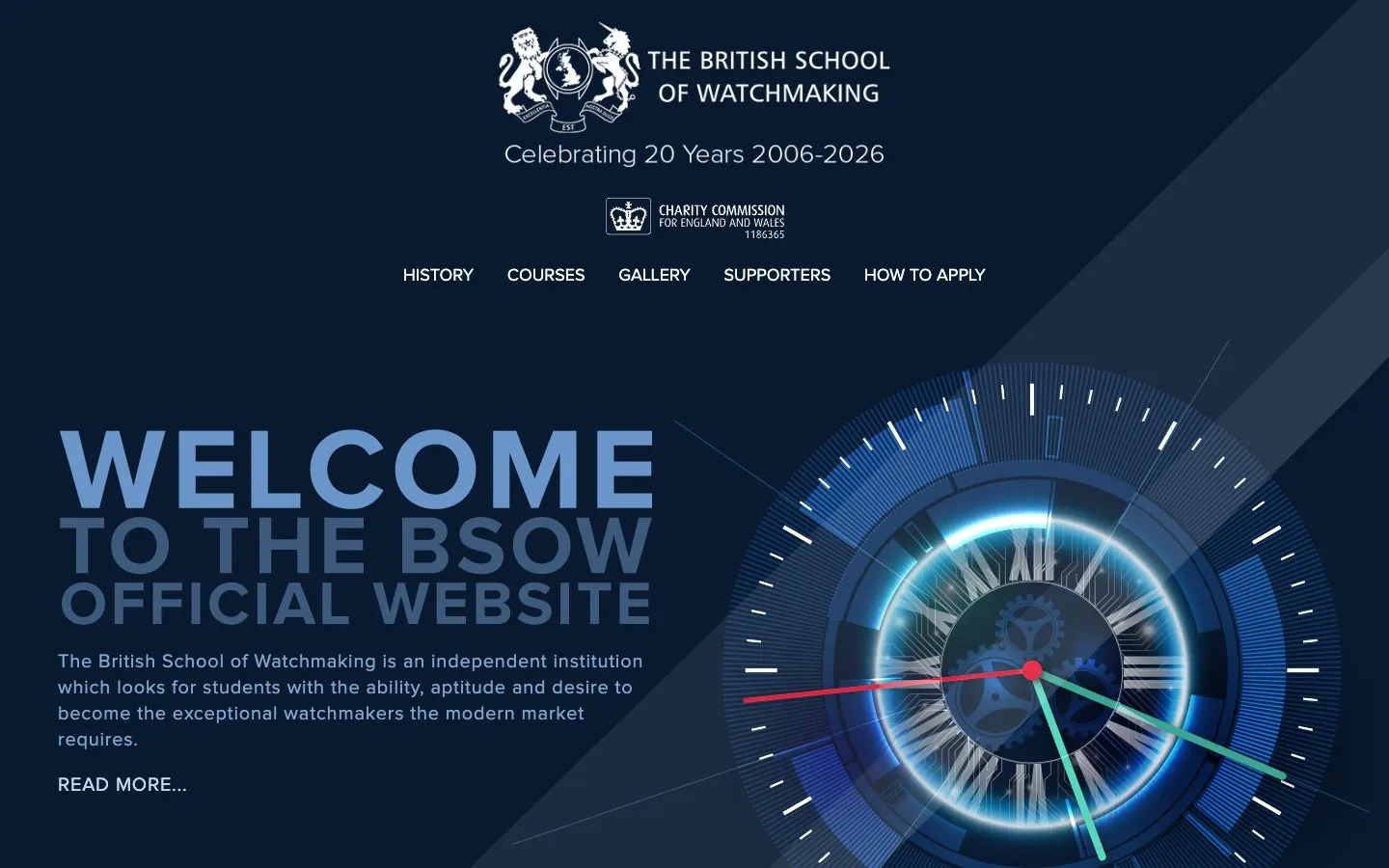 The website of British School of Watchmaking