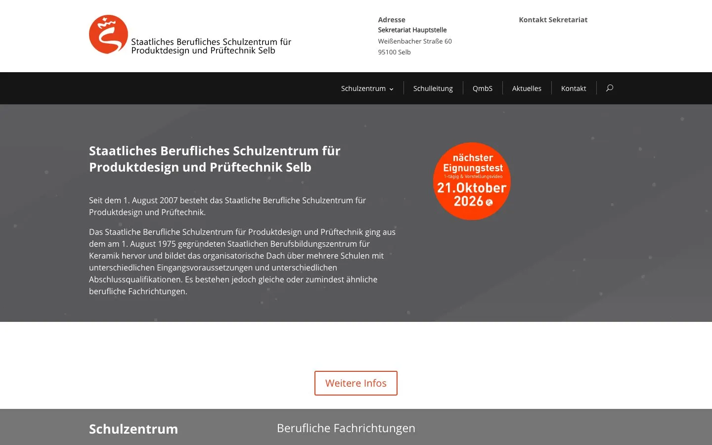 الموقع الإلكتروني لـ BSZ Selb – Produktdesign