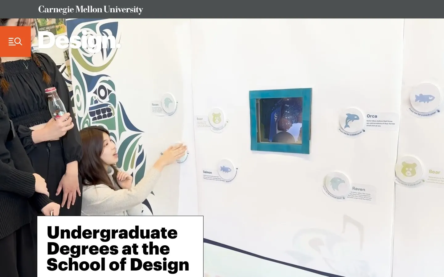 The website of Carnegie Mellon University – School of Design