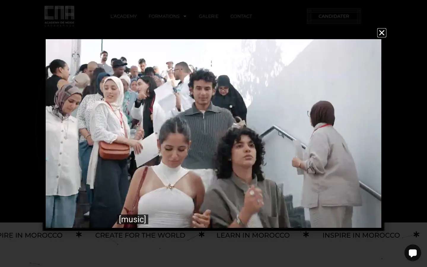 Die Website von Casa Moda Academy