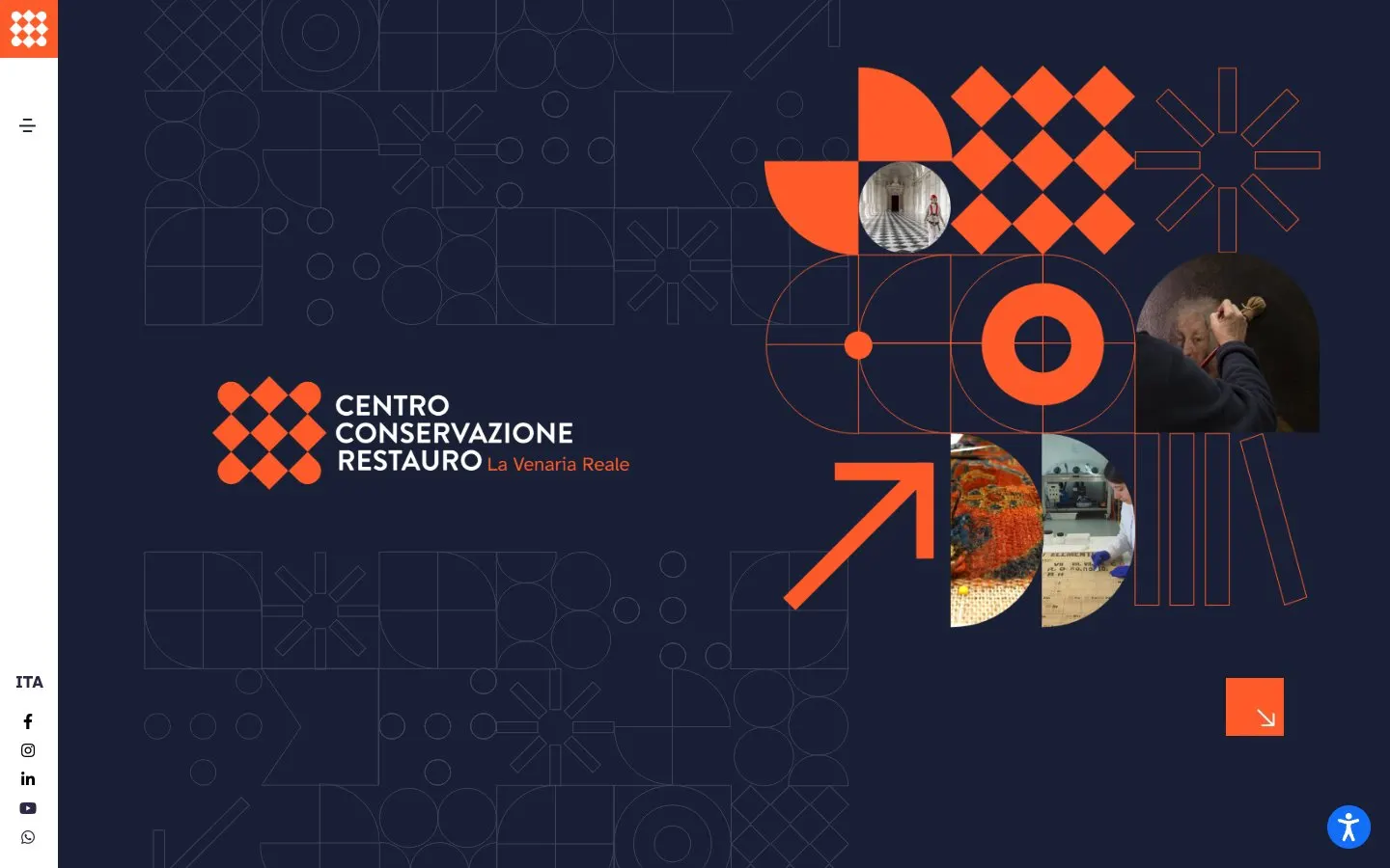 Centro Conservazione e Restauro «La Venaria Reale» 的网站