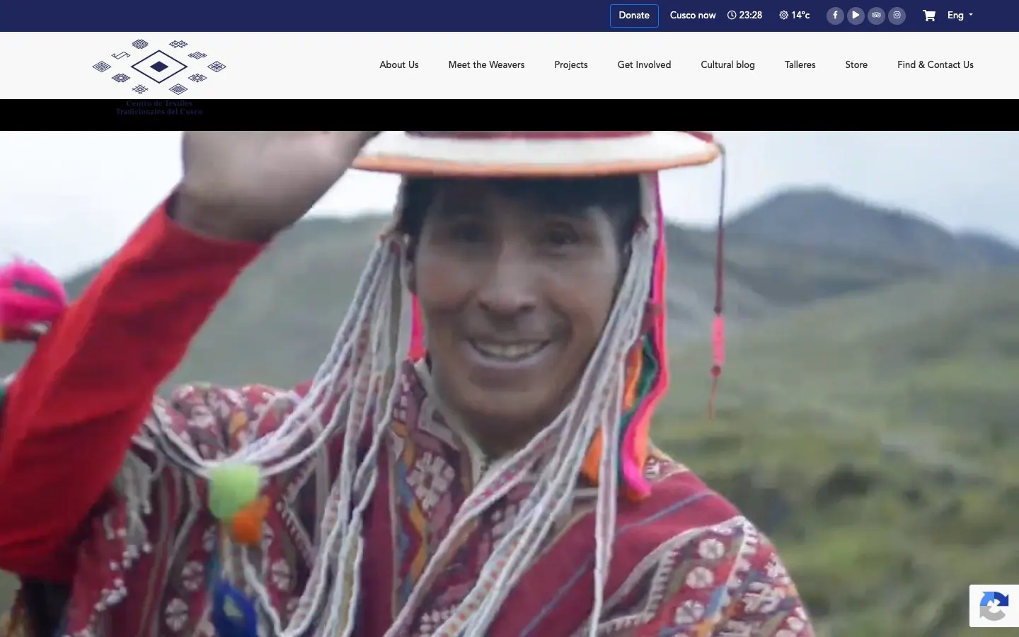 The website of Centro de Textiles Tradicionales del Cusco (CTTC)