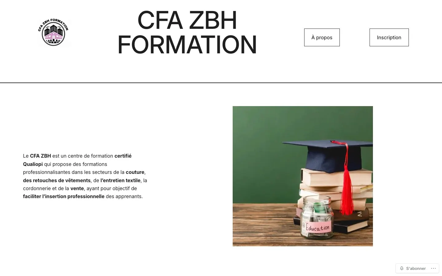 The website of CFA ZBH Formation
