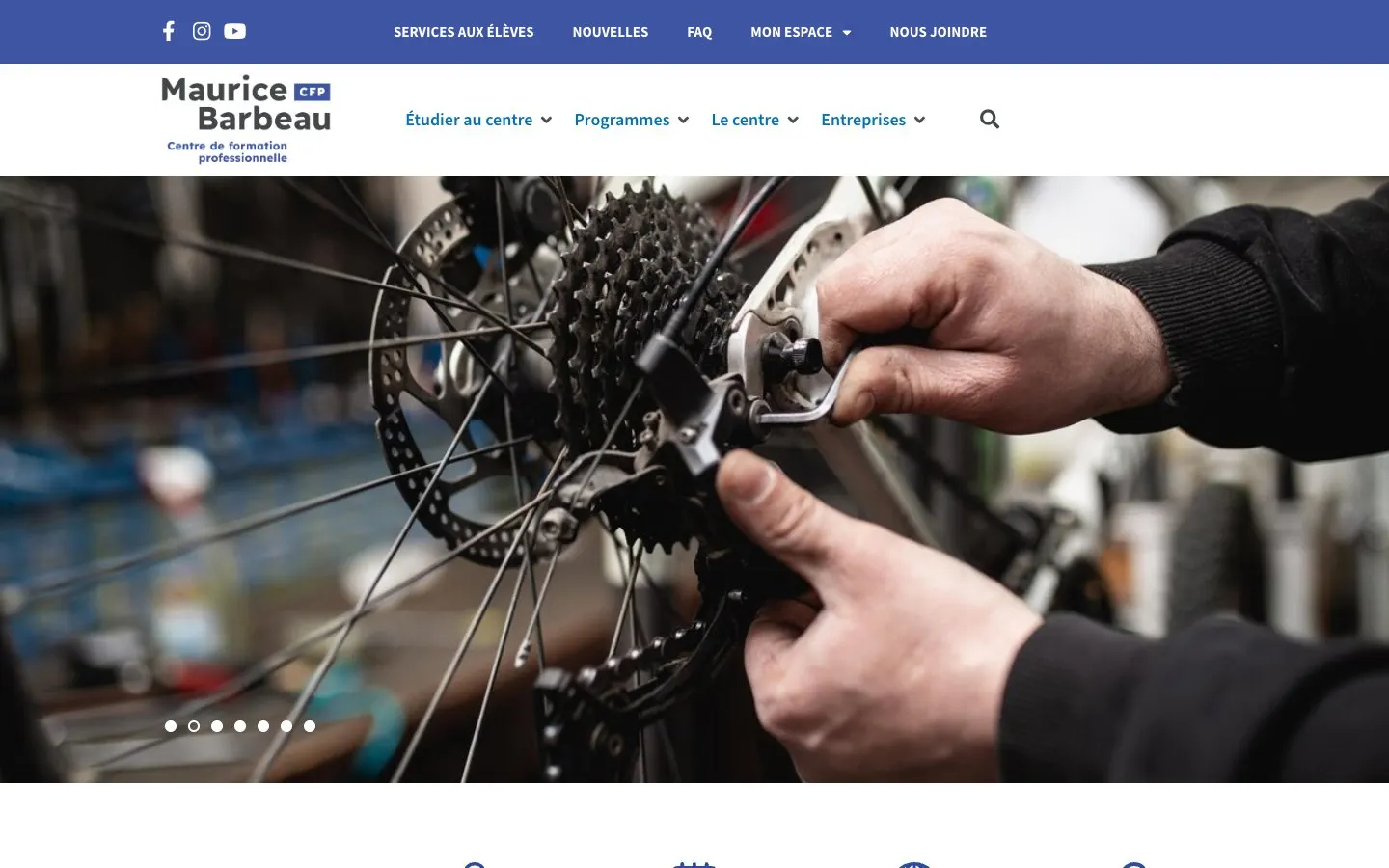 The website of CFP Maurice-Barbeau