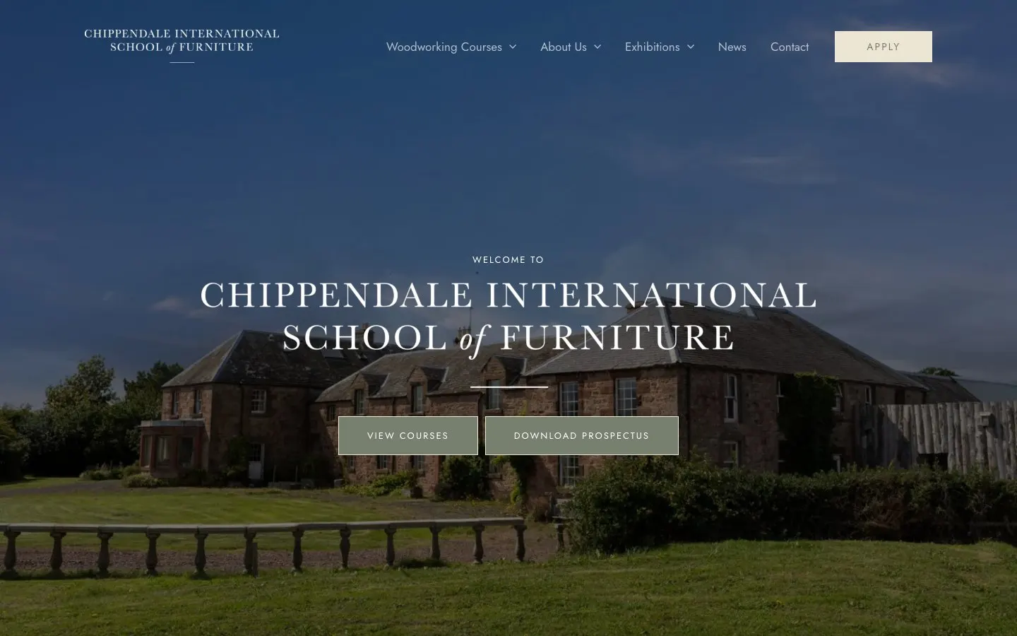 The website of Chippendale International School of Furniture