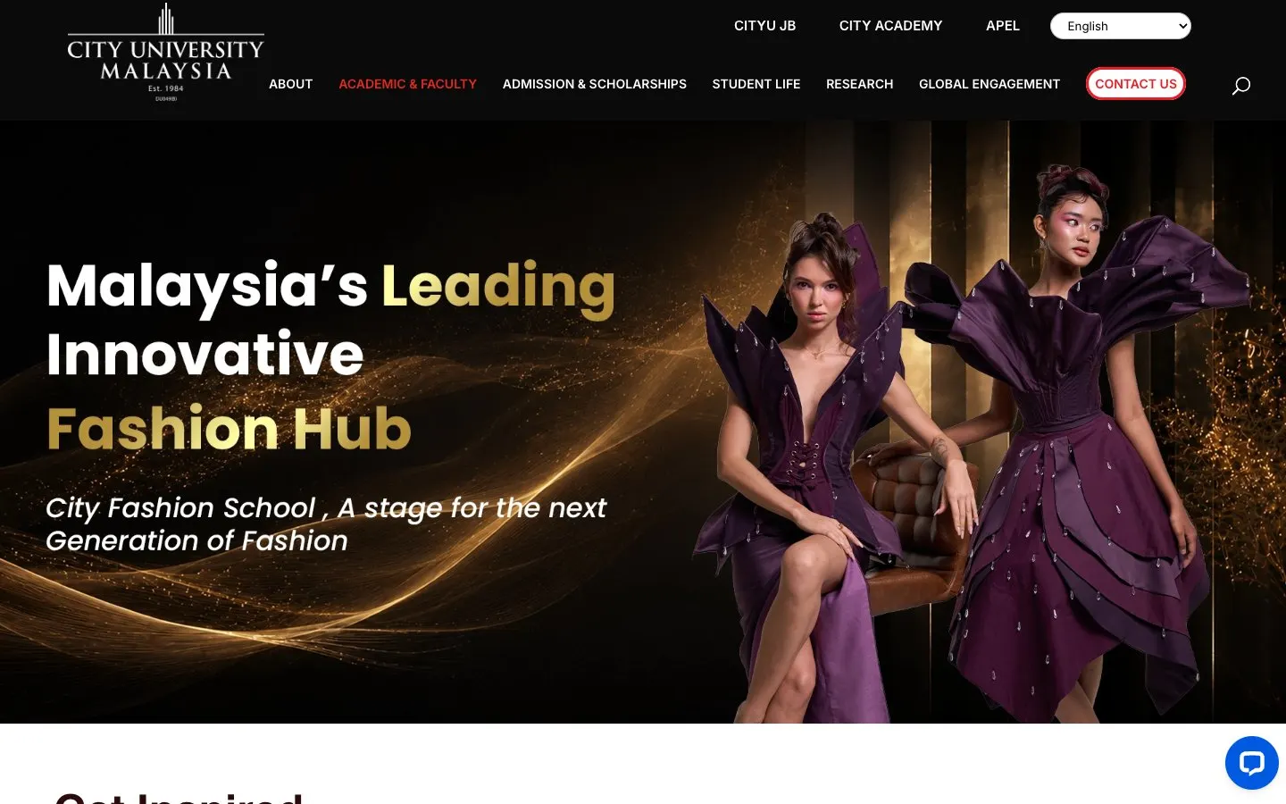 The website of City University Malaysia – City Fashion School
