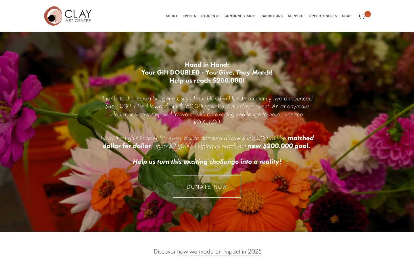 The website of Clay Art Center