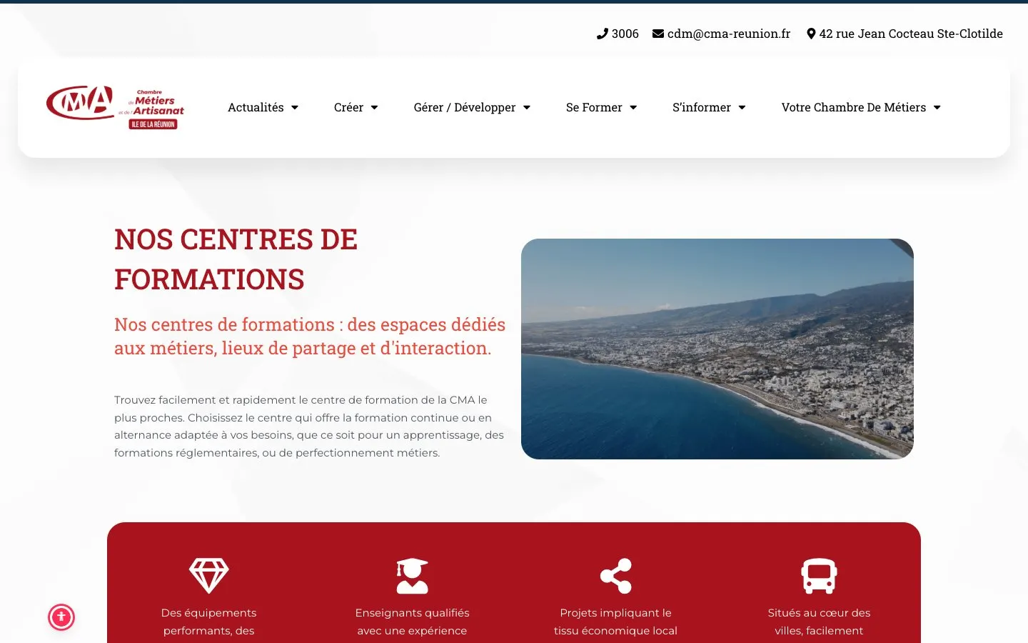 Il sito di CMA Formation Saint-Gilles-les-Hauts