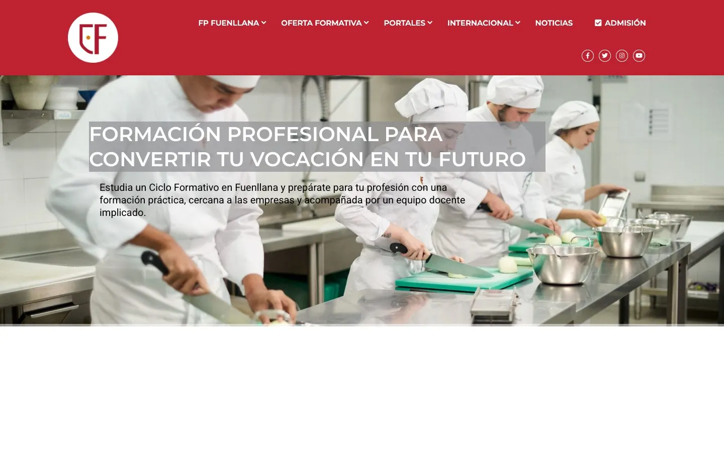 The website of Colegio Fuenllana – Formación Profesional