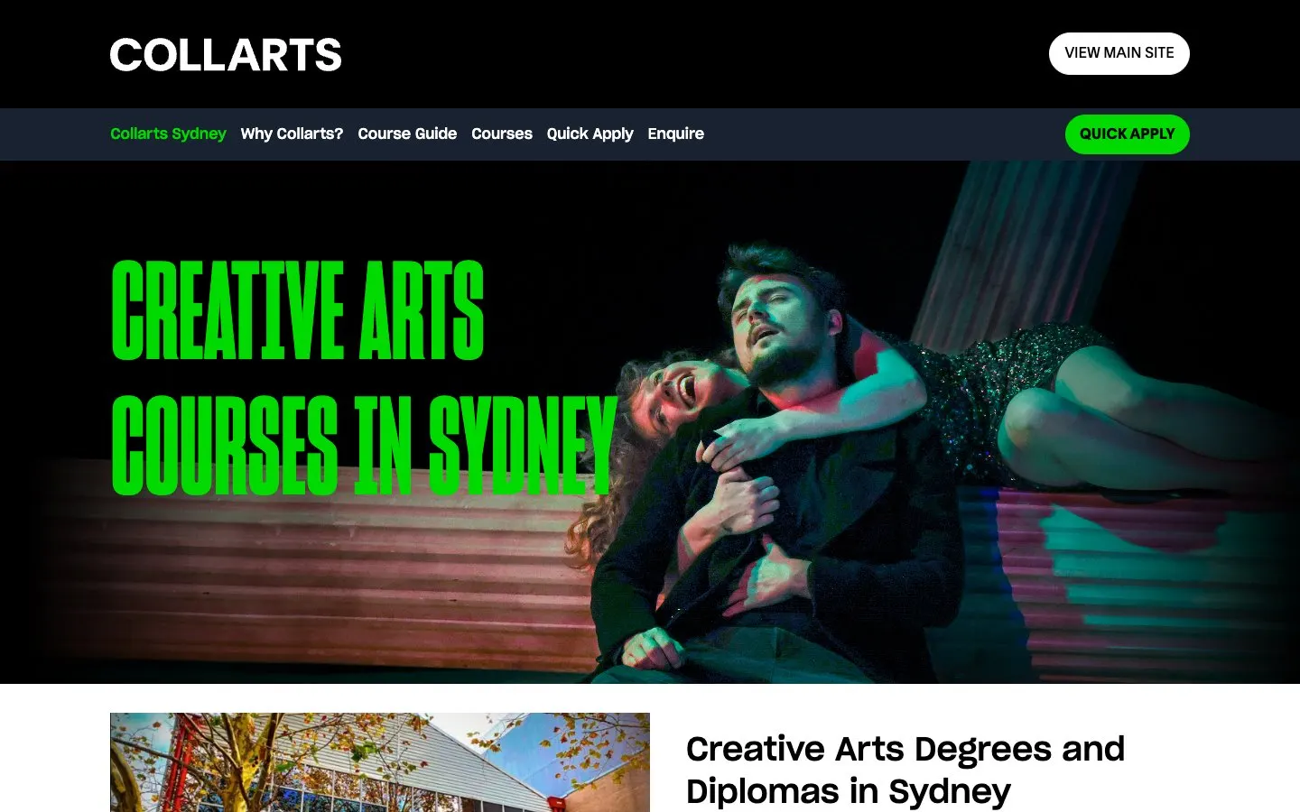Le site de Collarts – Sydney campus (Waterloo)