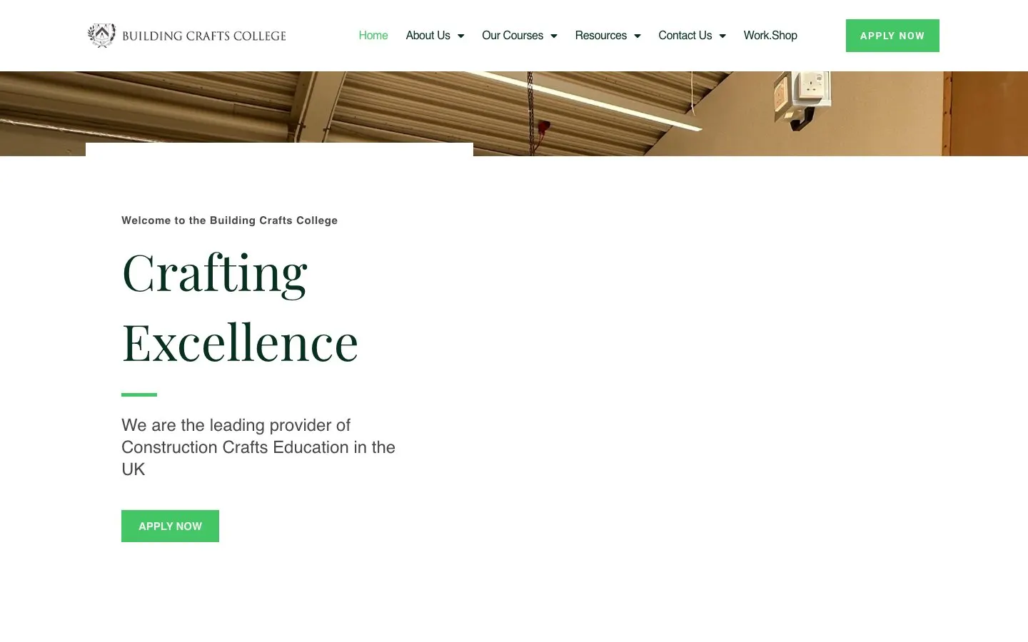 Il sito di Building Crafts College