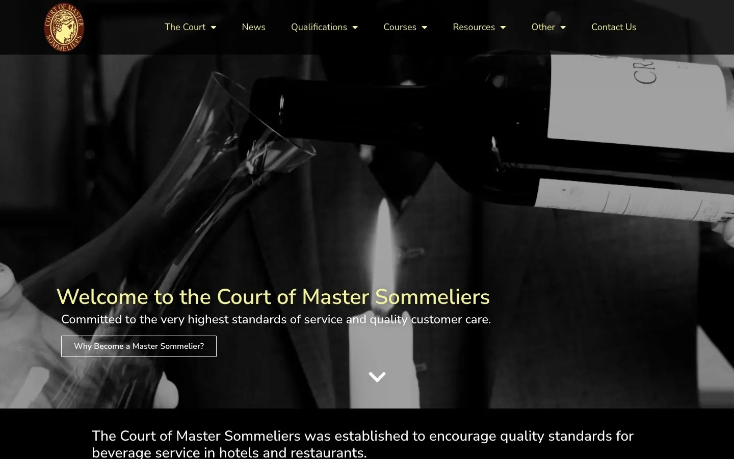 Il sito di Court of Master Sommeliers
