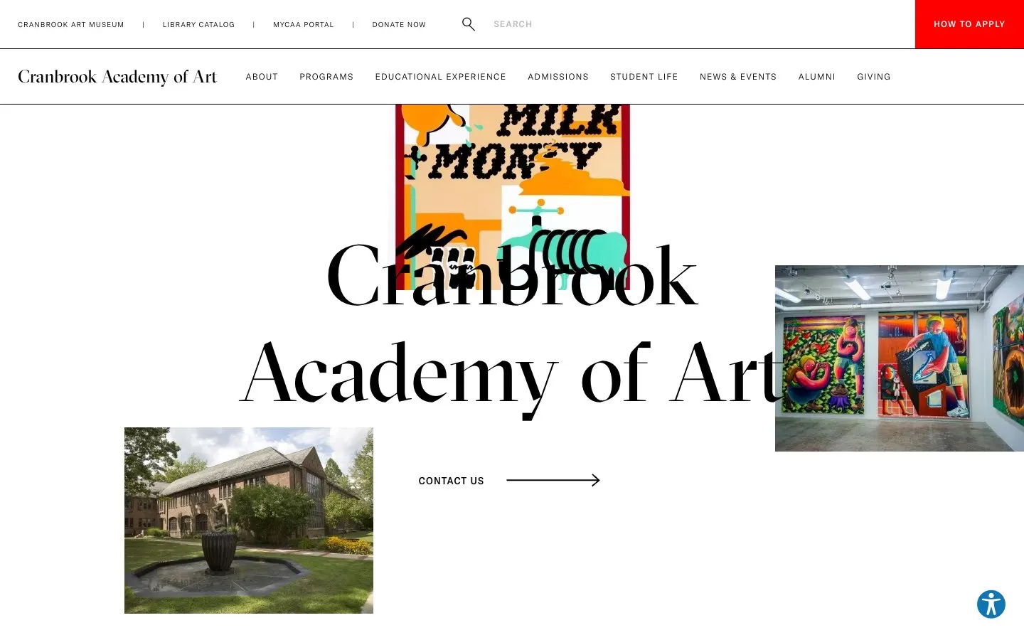 Il sito di Cranbrook Academy of Art