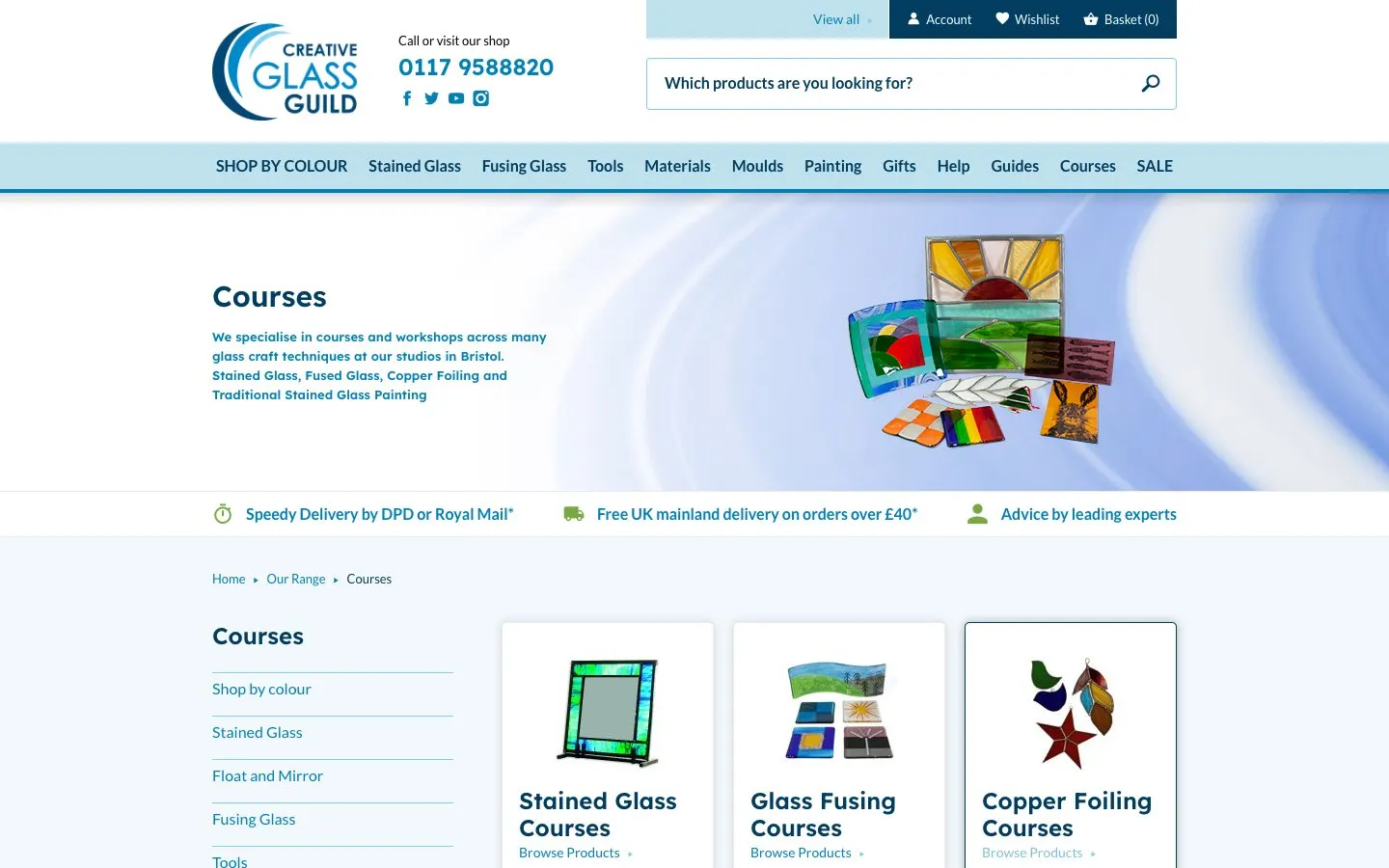 El sitio web de Creative Glass Guild
