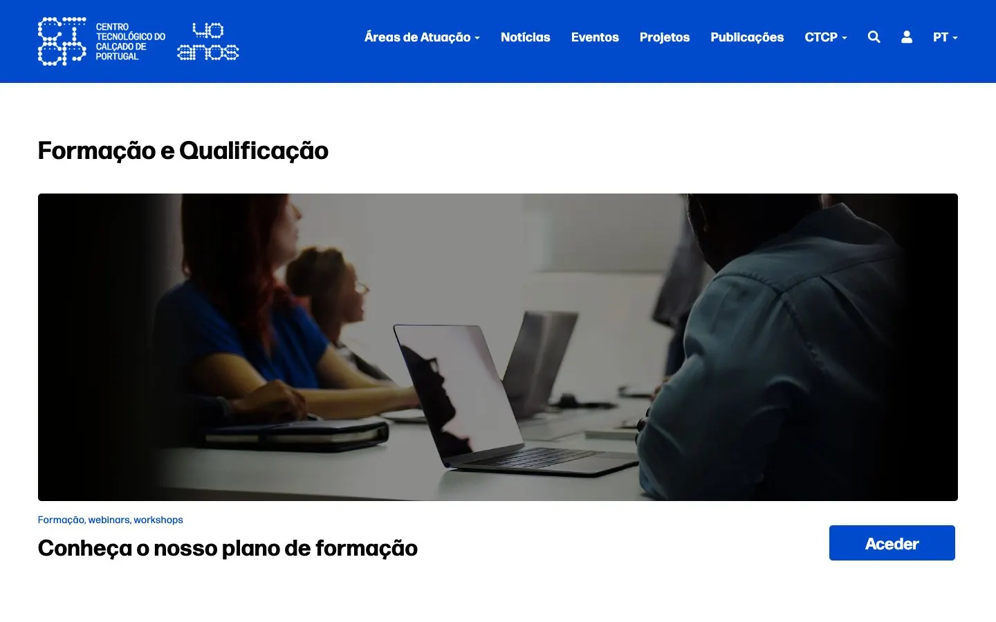 Il sito di CTCP – Formação e Qualificação