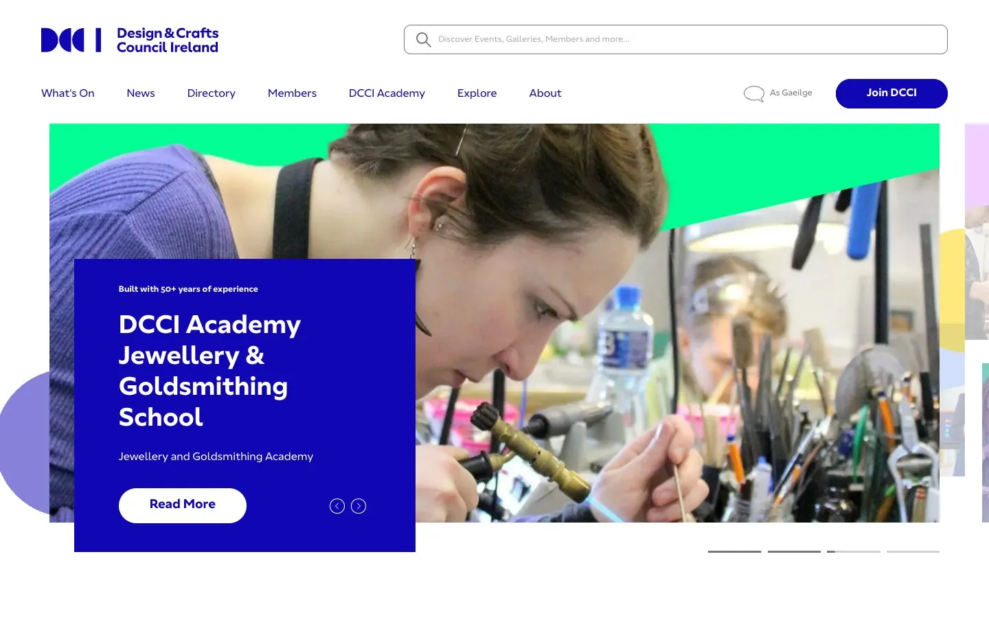 الموقع الإلكتروني لـ DCCI Academy
