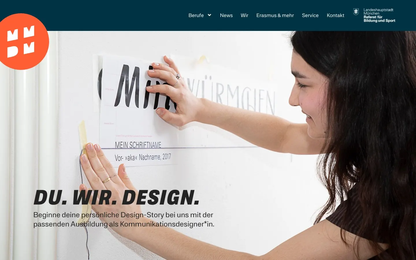 Die Website von Deutsche Meisterschule für Mode | Designschule München