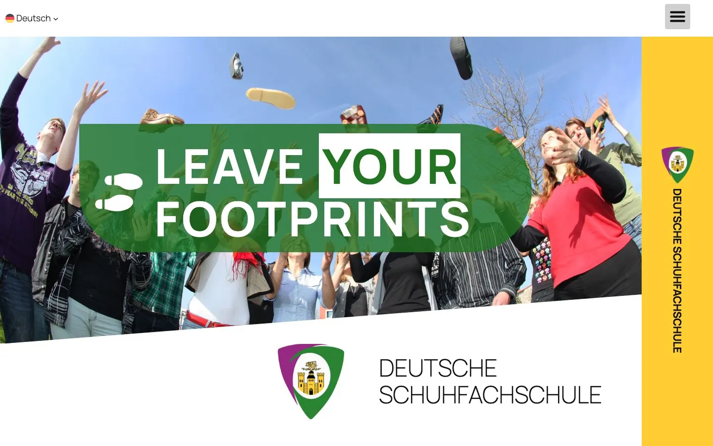 The website of Deutsche Schuhfachschule