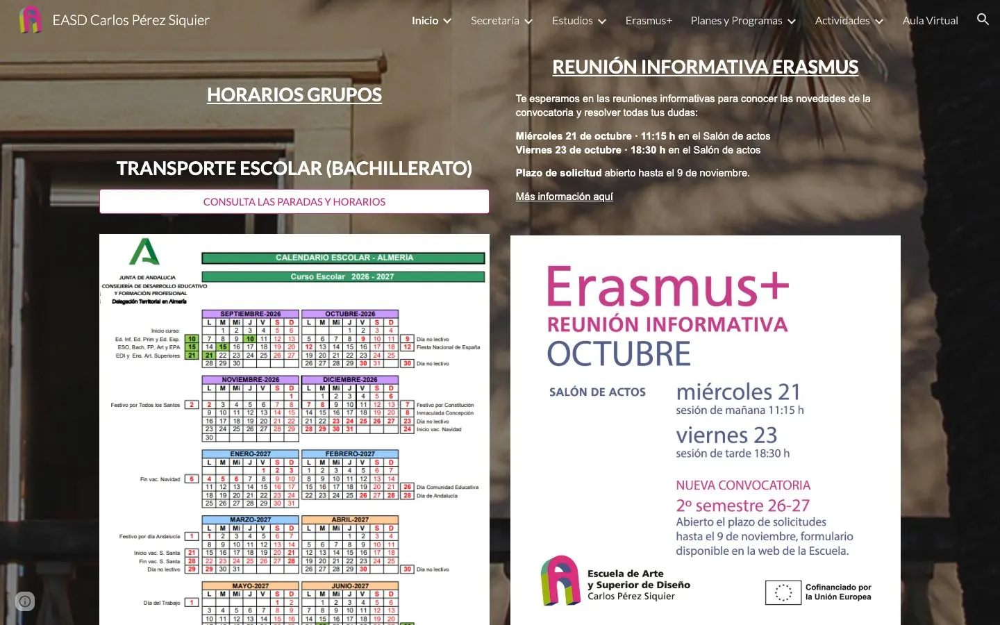 The website of EASD Carlos Pérez Siquier