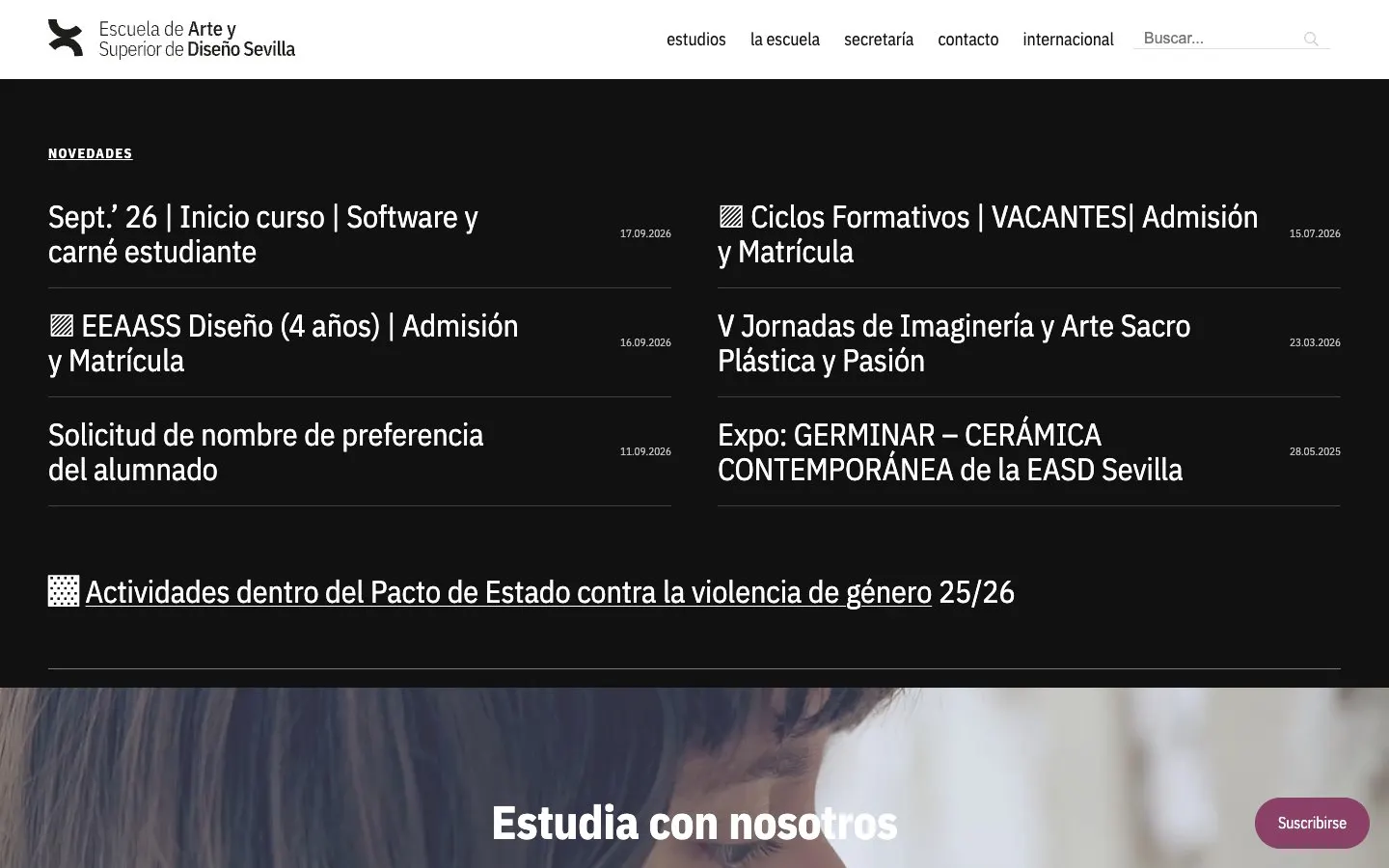 Le site de EASD Sevilla