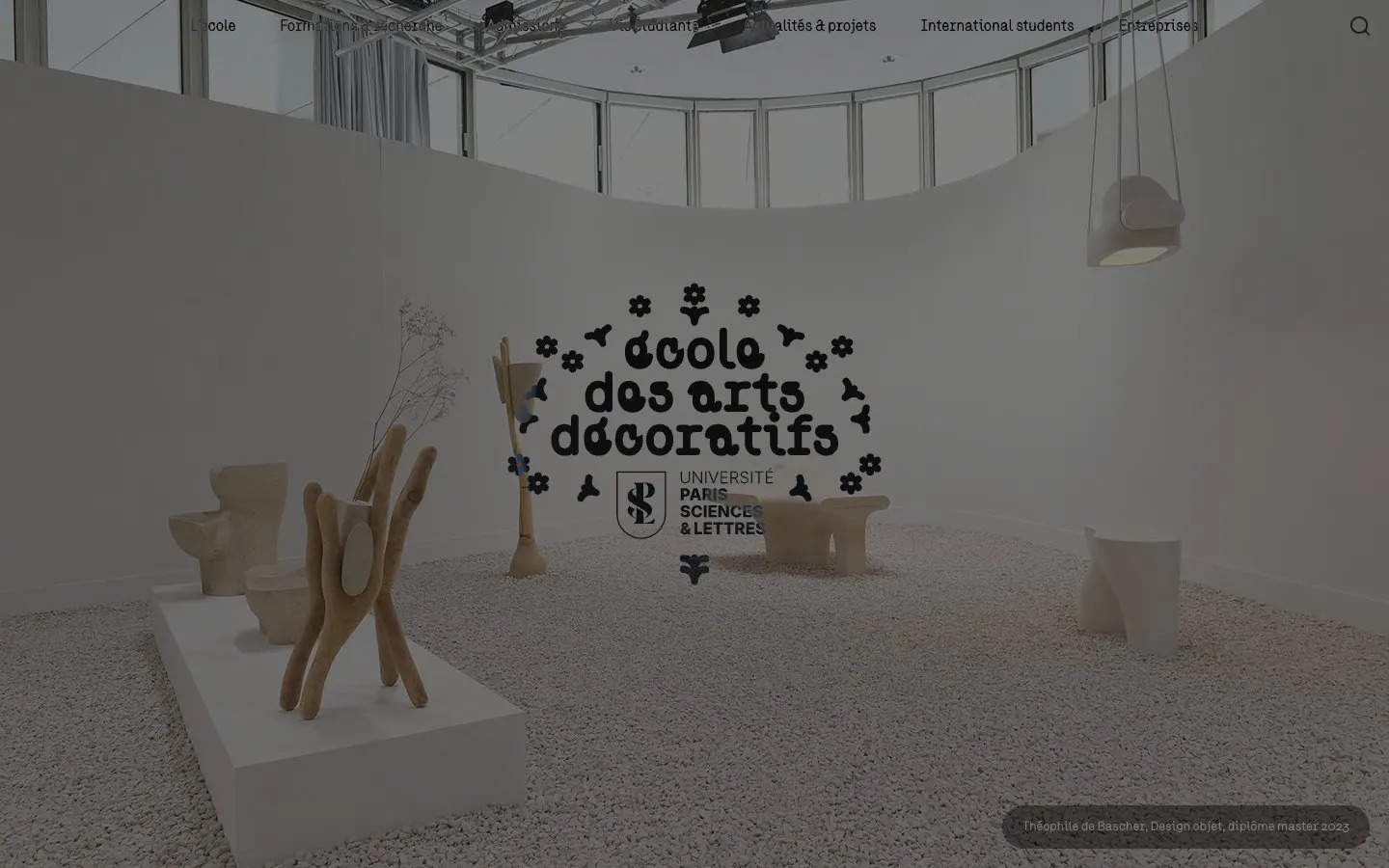 Сайт школы École des Arts Décoratifs – PSL (EnsAD)