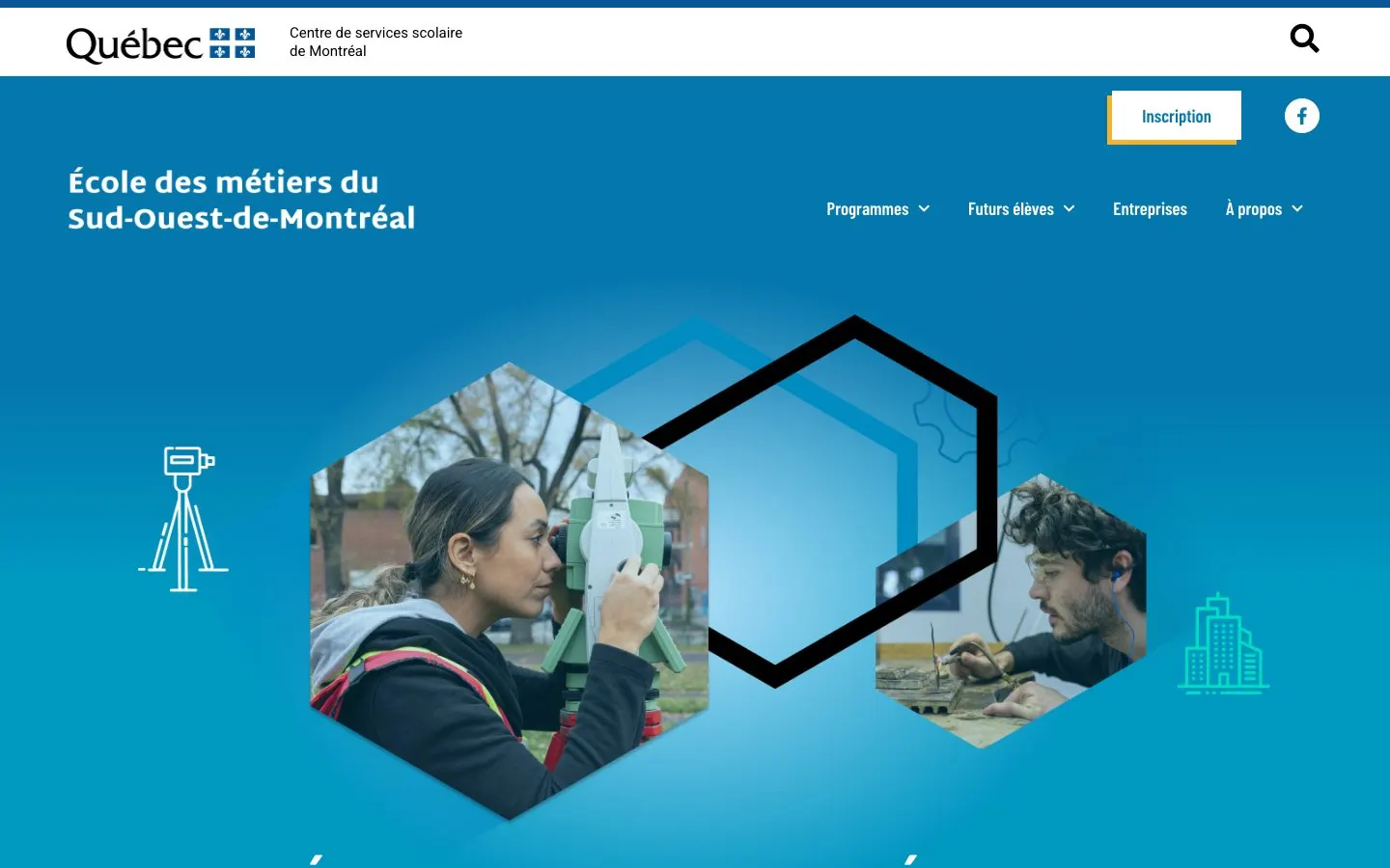 The website of École des métiers du Sud-Ouest-de-Montréal (EMSOM)