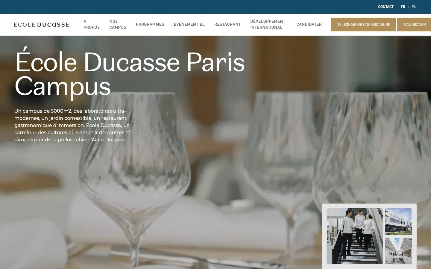 Il sito di École Ducasse – Paris Campus
