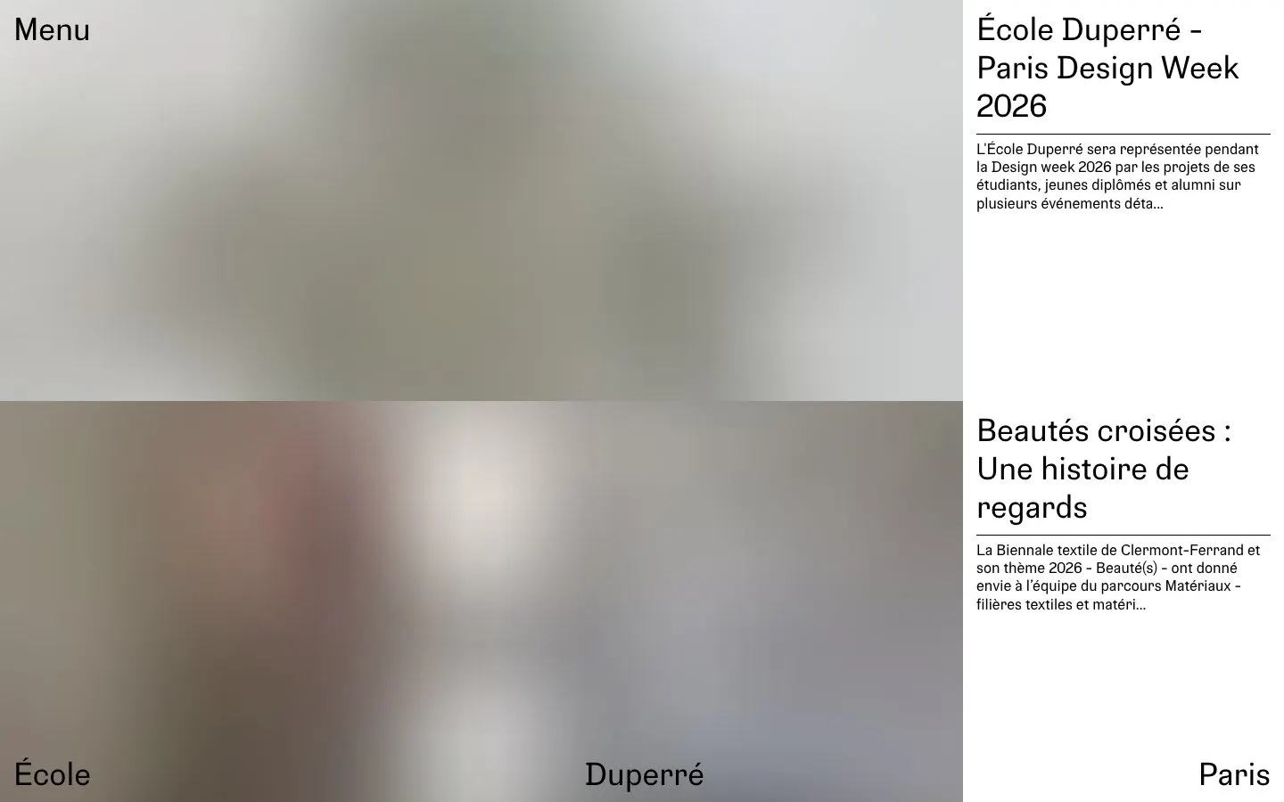 The website of École Duperré