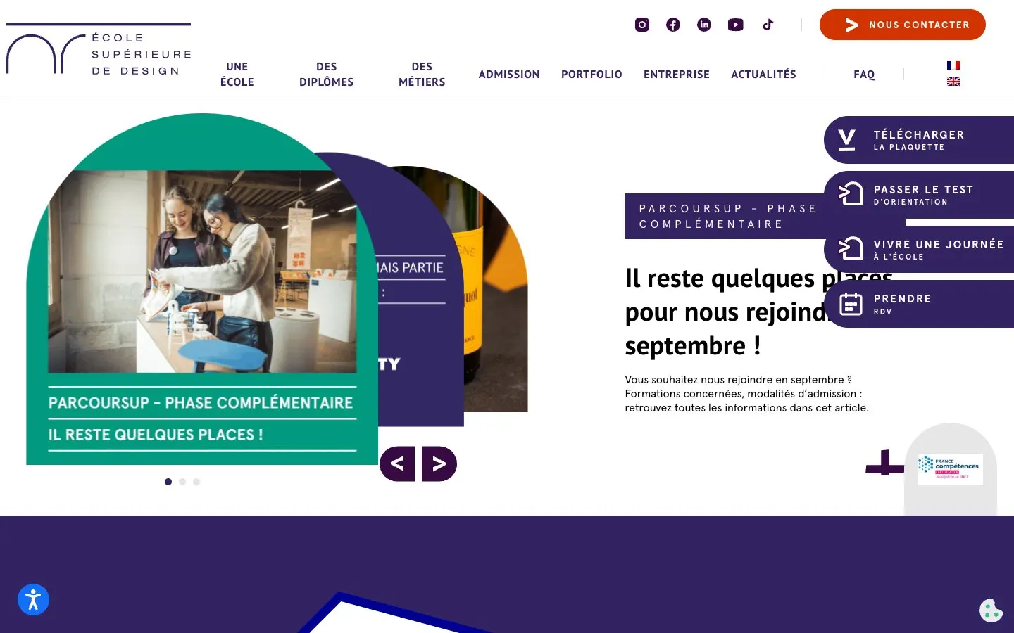 Le site de École Supérieure de Design de Troyes
