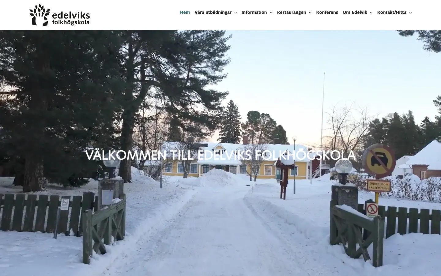 The website of Edelviks folkhögskola