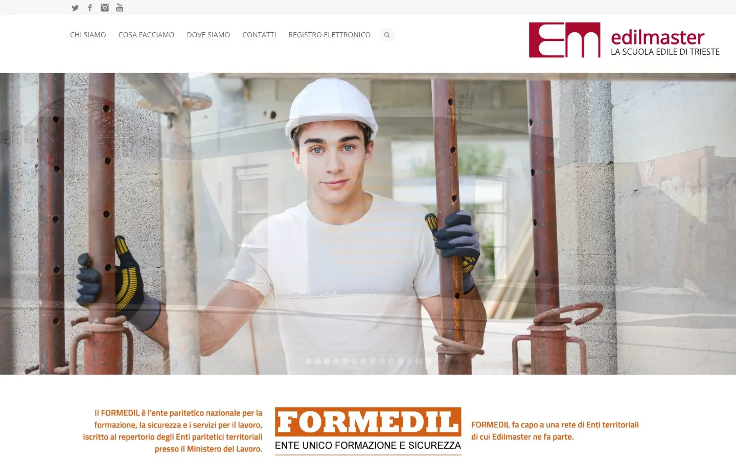 The website of Edilmaster – Scuola Edile di Trieste