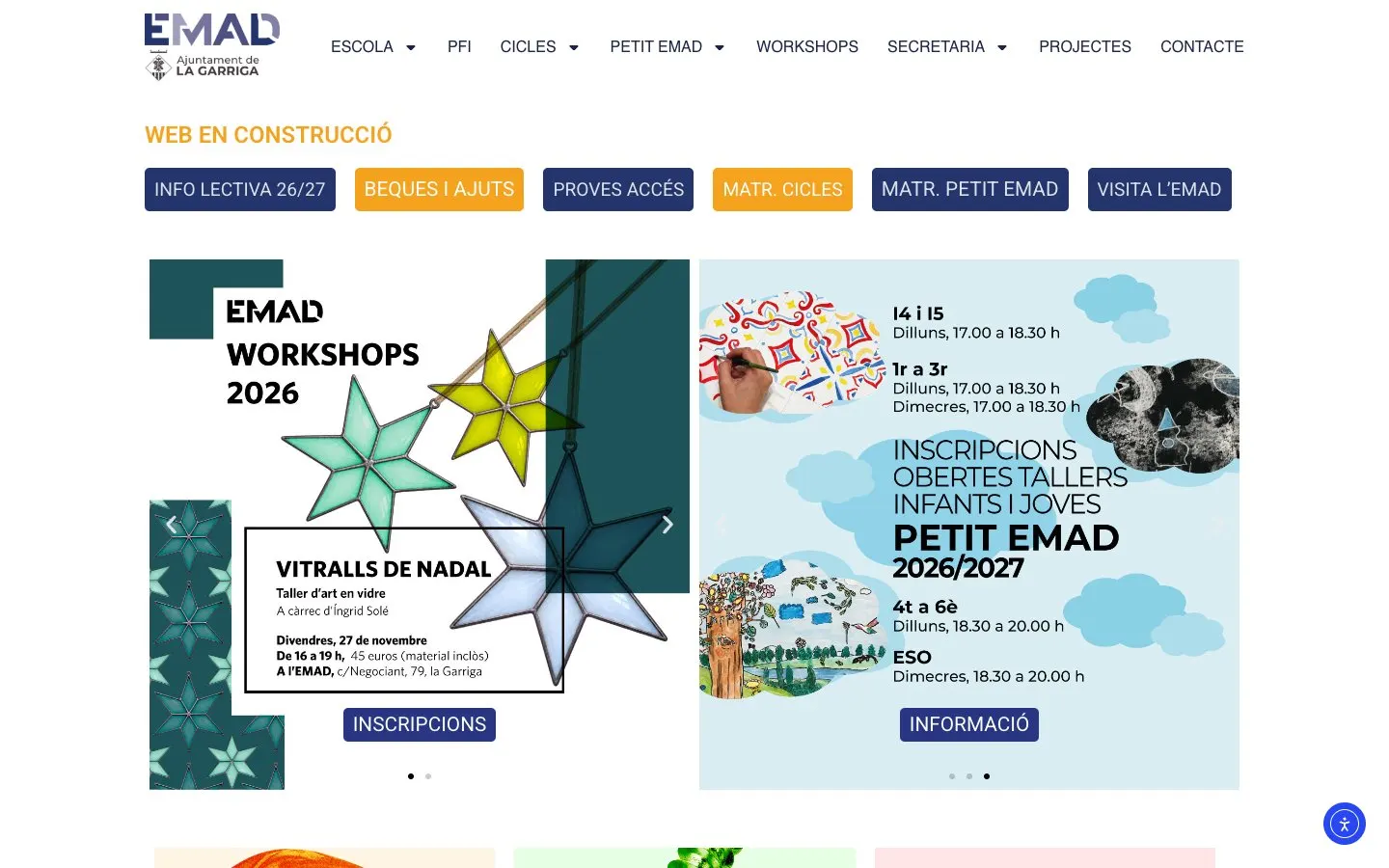 The website of EMAD La Garriga
