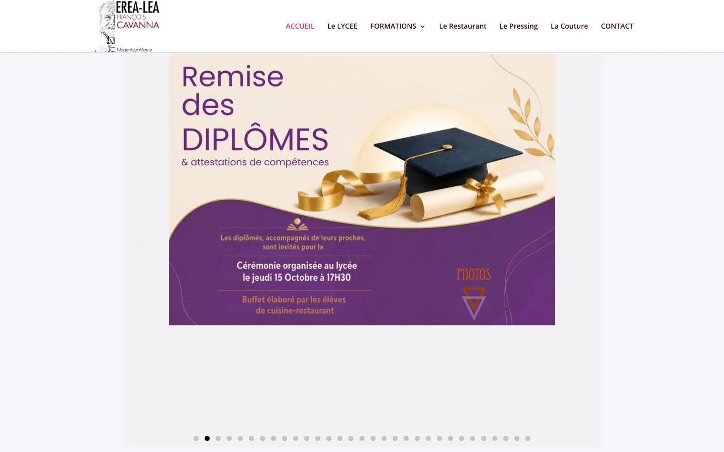 الموقع الإلكتروني لـ EREA-LEA François Cavanna