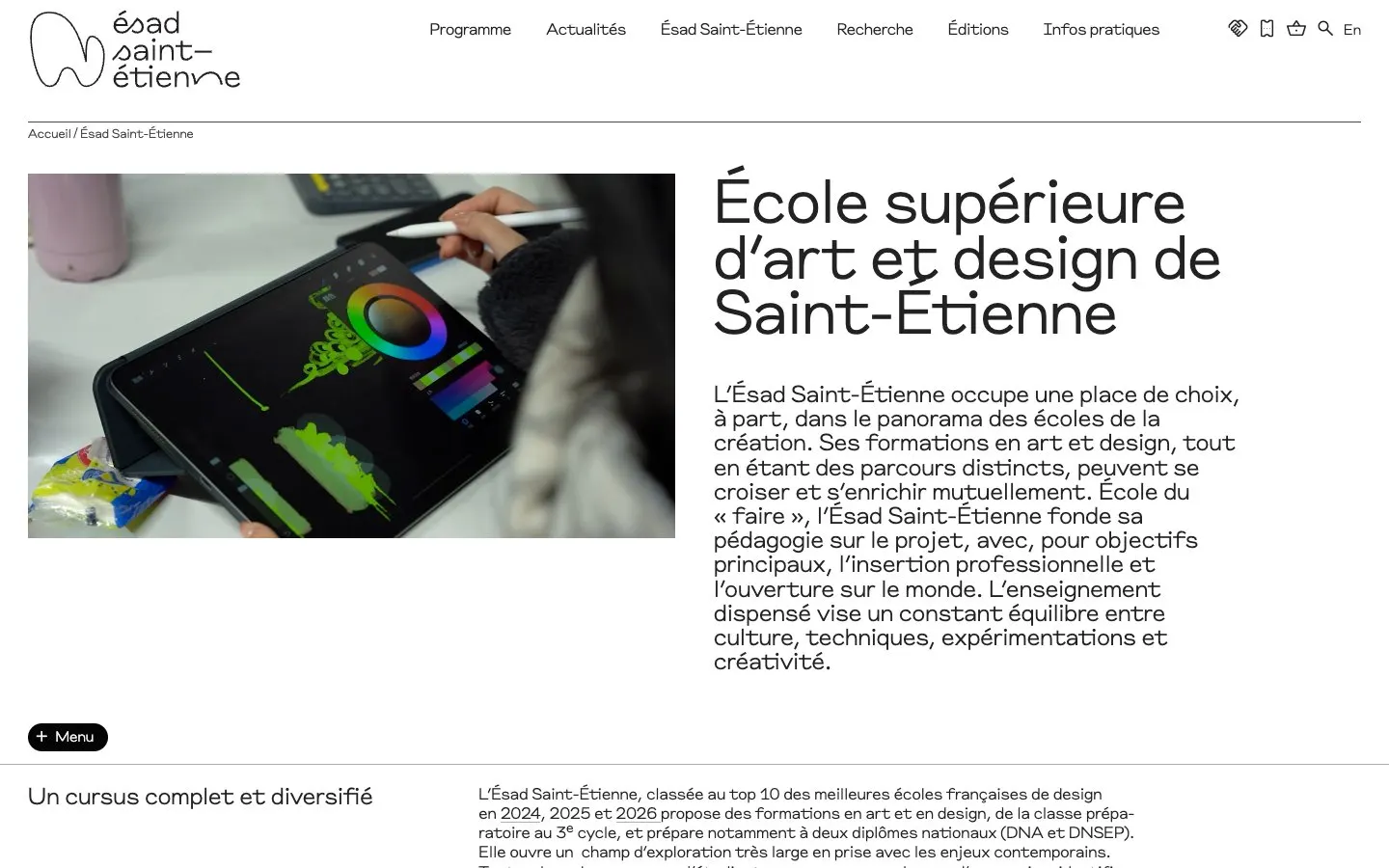 الموقع الإلكتروني لـ Ésad Saint-Étienne