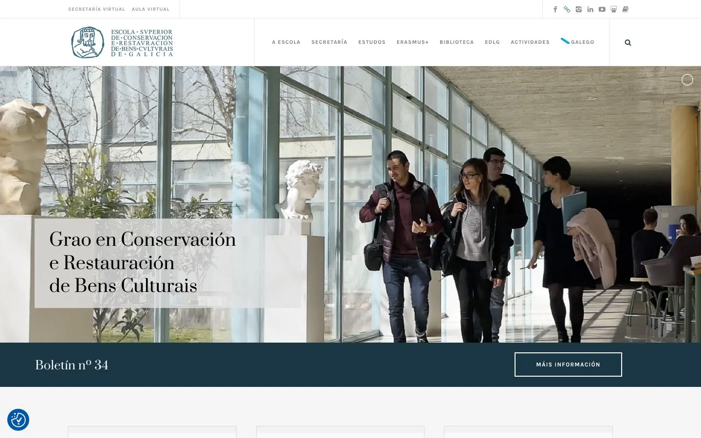 Il sito di ESCRBC de Galicia