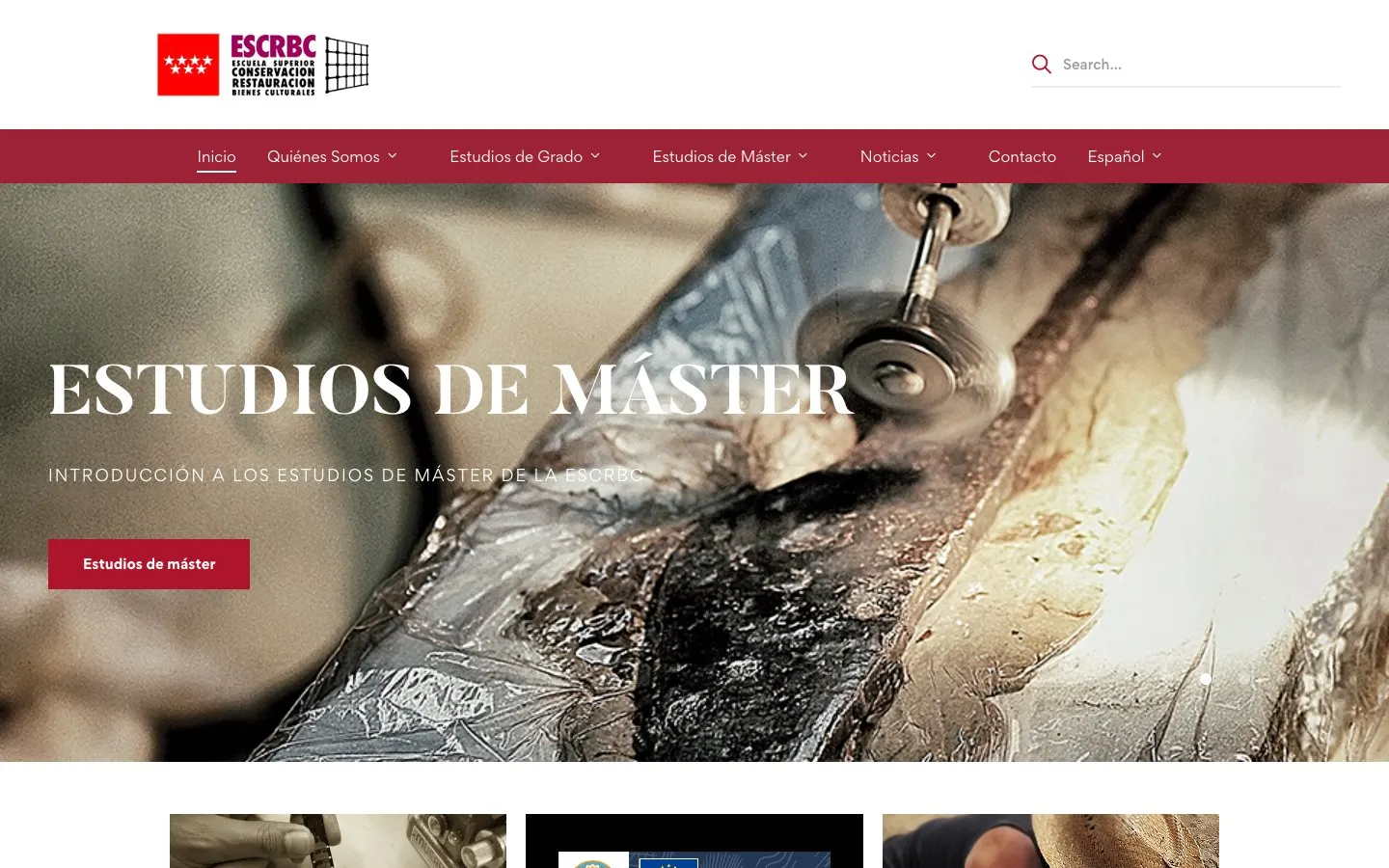 The website of ESCRBC Madrid