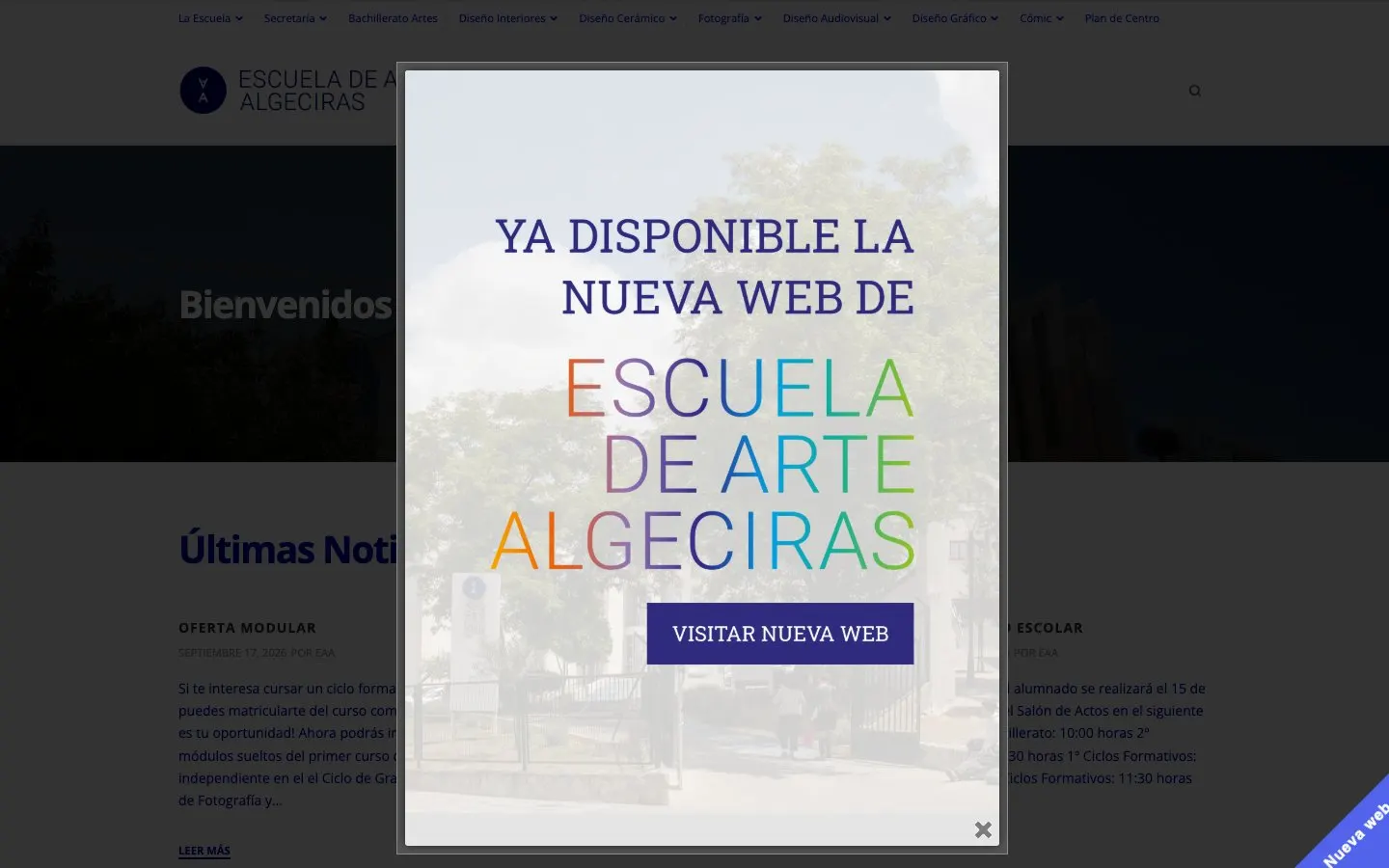 Il sito di Escuela de Arte de Algeciras