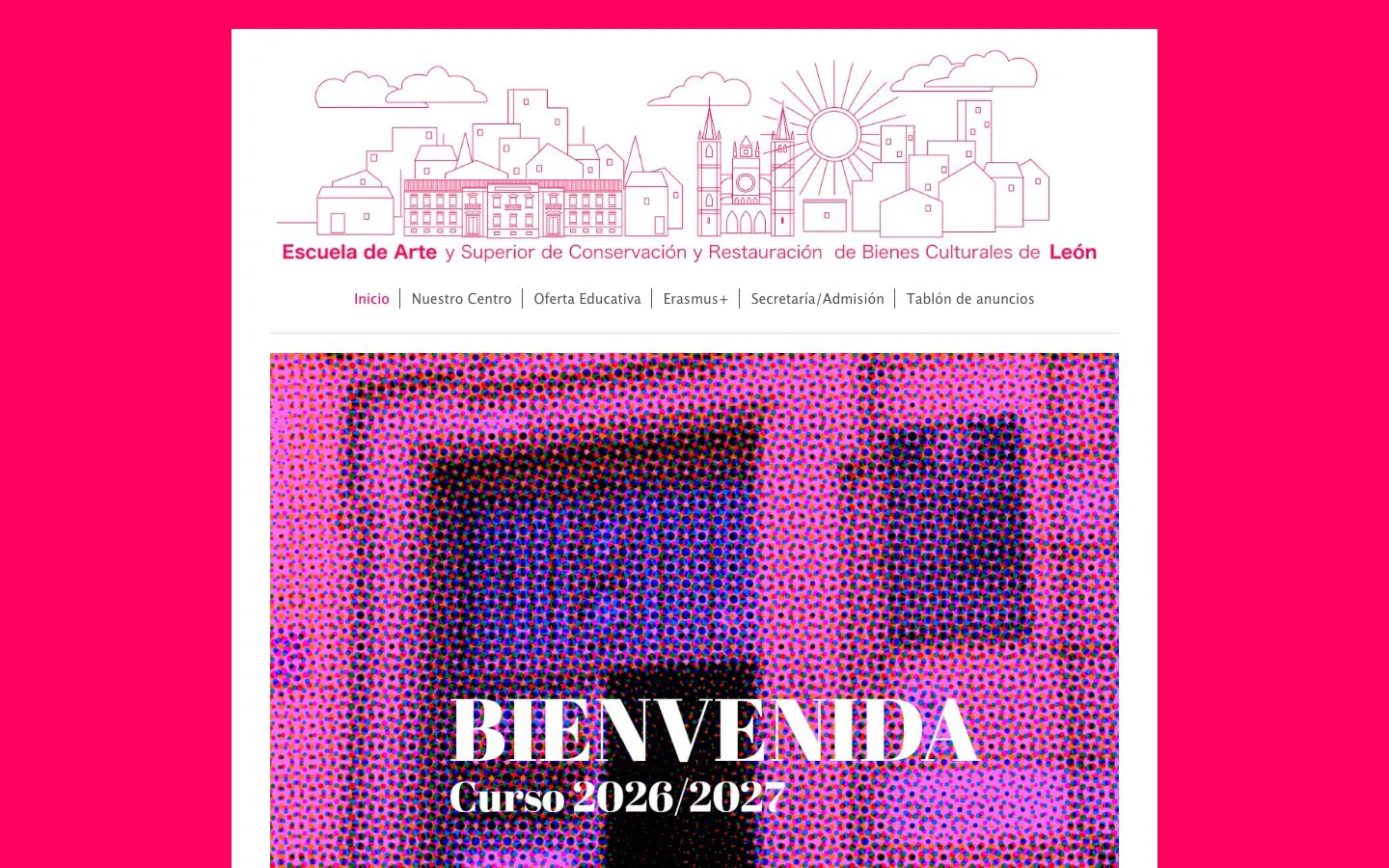 Le site de Escuela de Arte de León