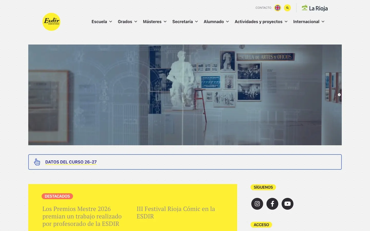 Die Website von ESDIR