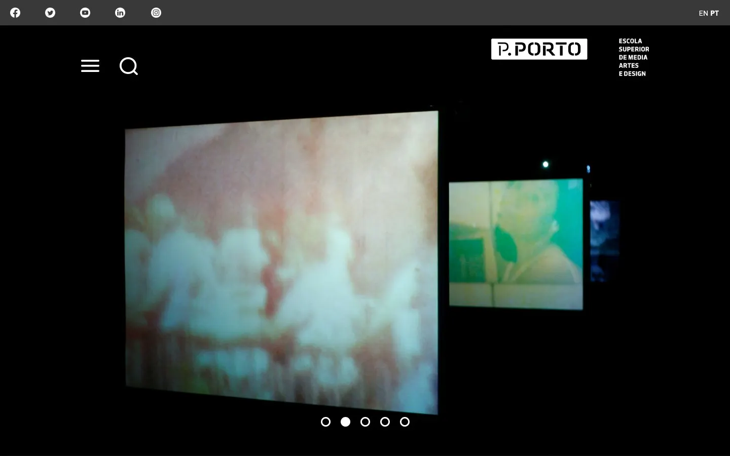 The website of ESMAD – Faculdade de Media Artes e Design