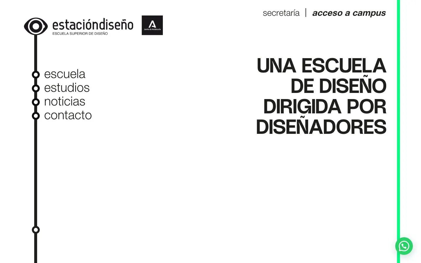 The website of Estación Diseño