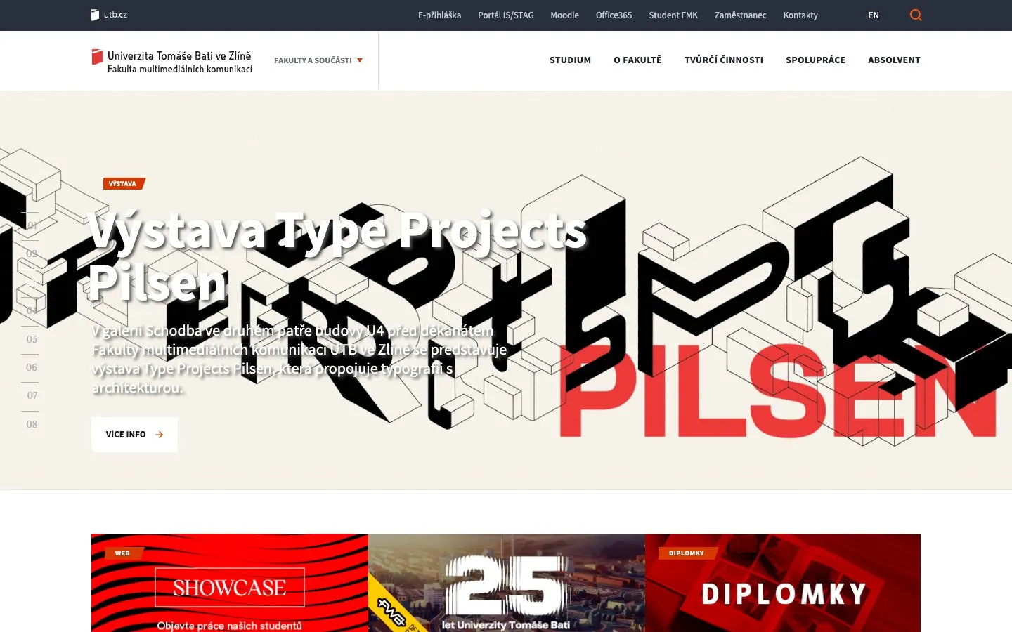 The website of FMK UTB Zlín