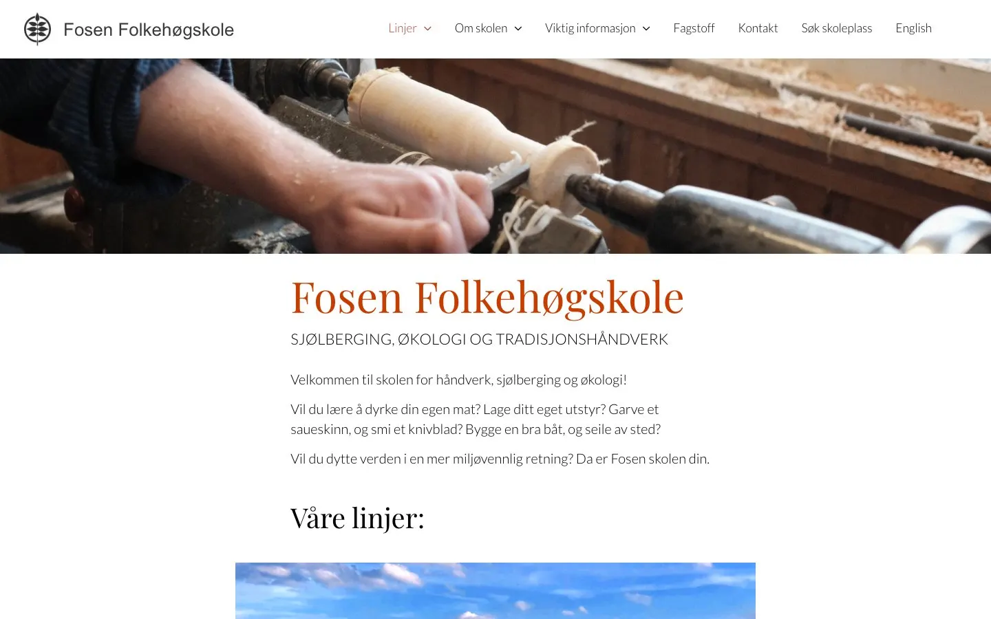 Le site de Fosen Folkehøgskole
